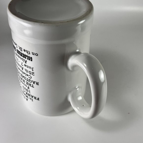 Vtg The Red Rose Rag Ceramic Coffee Tea Cup Mug Souvenir Goldenrod Showboat - Picture 10 of 12